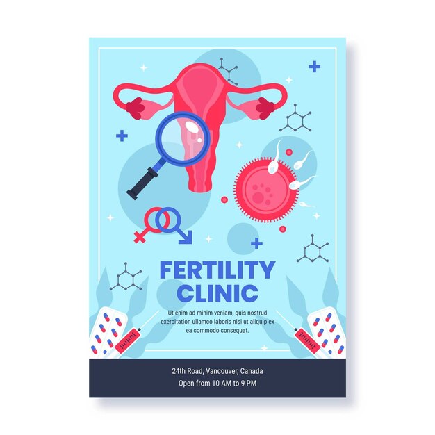 Flat design fertility clinic template