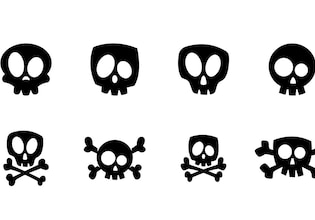 cartoon skulls