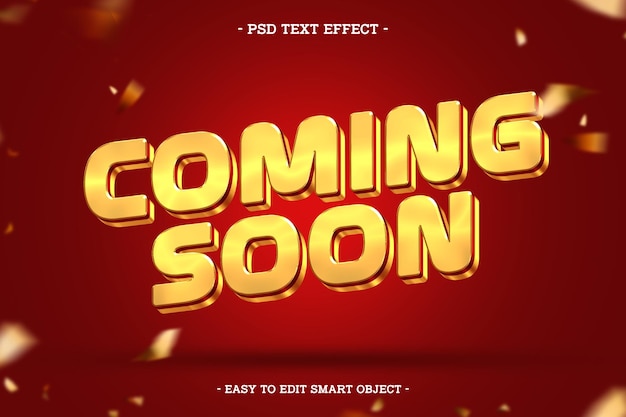 Coming Soon Editable Text Effect