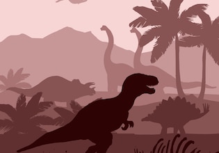 Dinosaur silhouettes