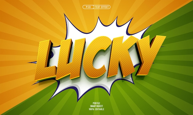 Lucky 3D editable text effect