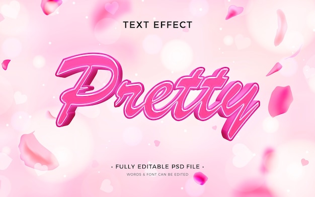 Pink girly text effect