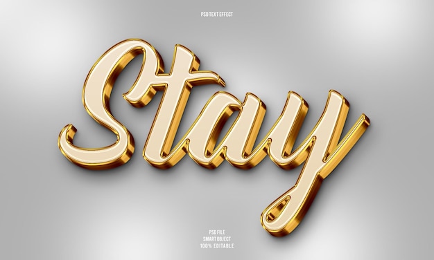 Stay 3D editable text effect